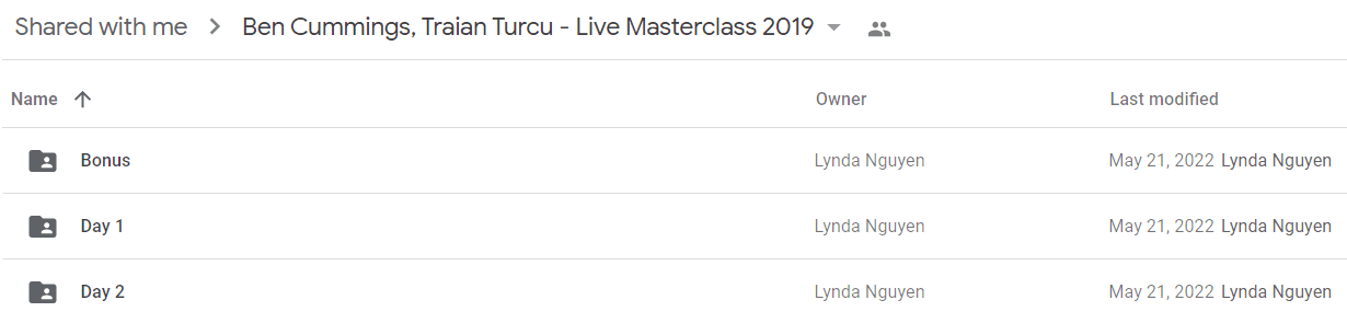 Ben Cummings, Traian Turcu - Live Masterclass 2019