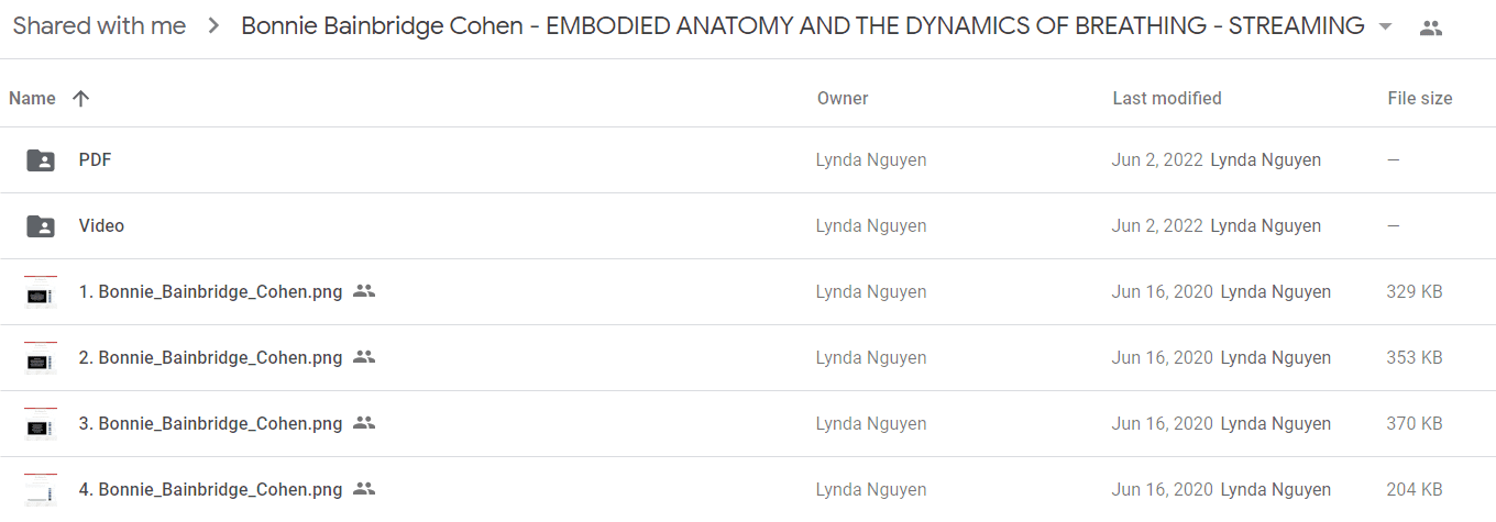 Bonnie Bainbridge Cohen - EMBODIED ANATOMY AND THE DYNAMICS OF BREATHING - STREAMING