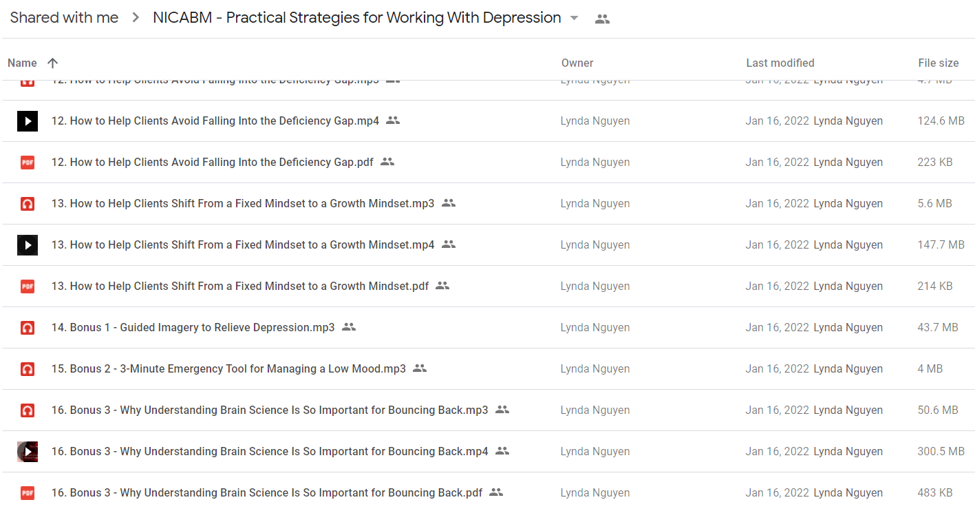 NICABM - Practical Strategies for Working With Depression