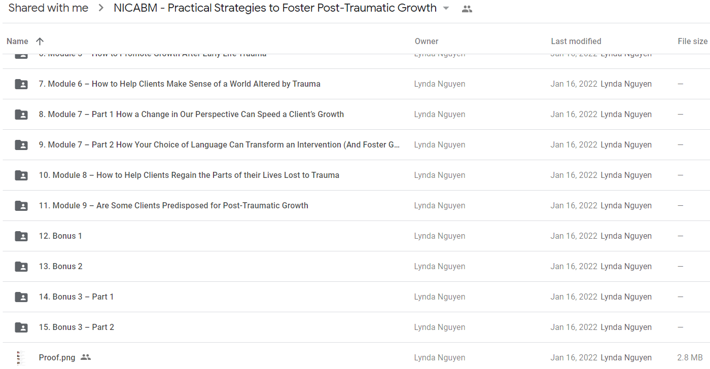 NICABM - Practical Strategies to Foster Post-Traumatic Growth