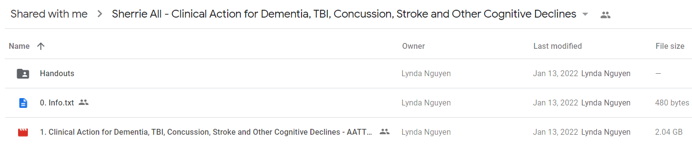 Sherrie All - Clinical Action for Dementia, TBI, Concussion, Stroke and Other Cognitive Declines