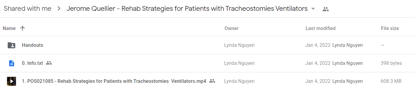 Jerome Quellier - Rehab Strategies for Patients with Tracheostomies Ventilators