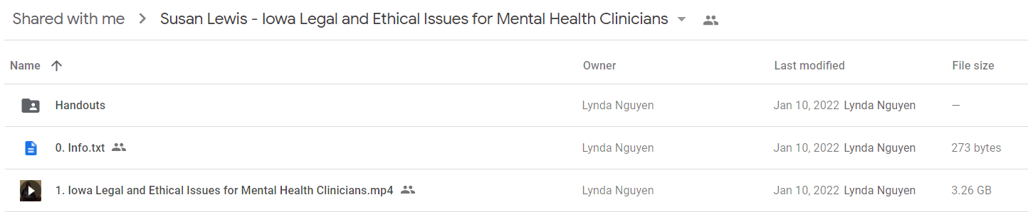 Susan Lewis - Iowa Legal and Ethical Issues for Mental Health Clinicians