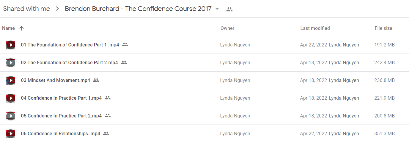 Brendon Burchard - The Confidence Course 2017