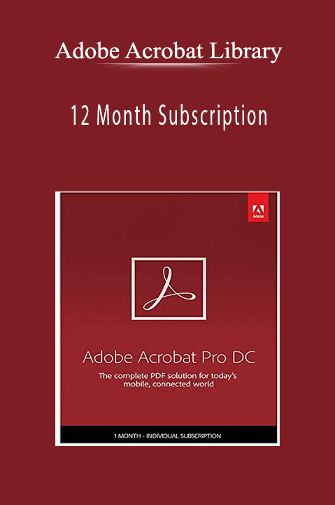 12 Month Subscription – Adobe Acrobat Library