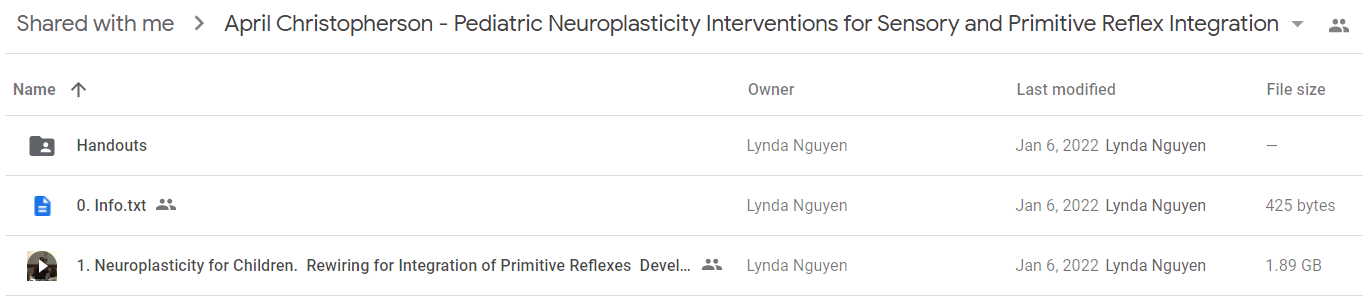 April Christopherson - Pediatric Neuroplasticity Interventions for Sensory and Primitive Reflex Integration