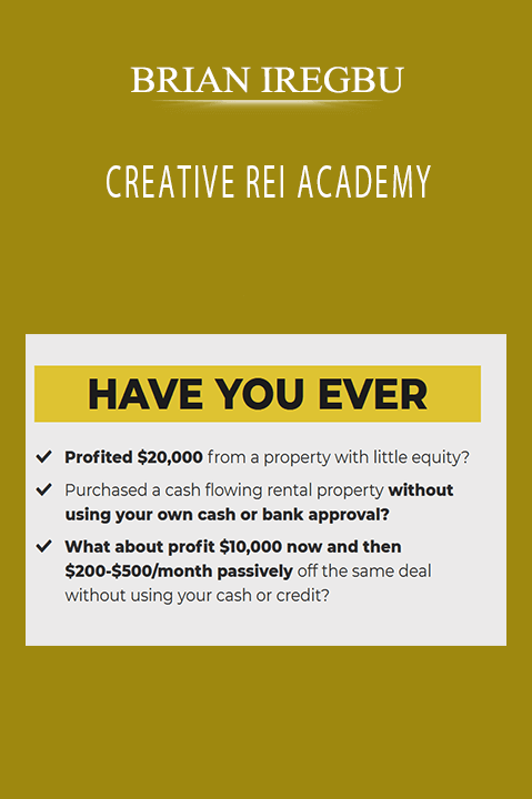 CREATIVE REI ACADEMY – BRIAN IREGBU