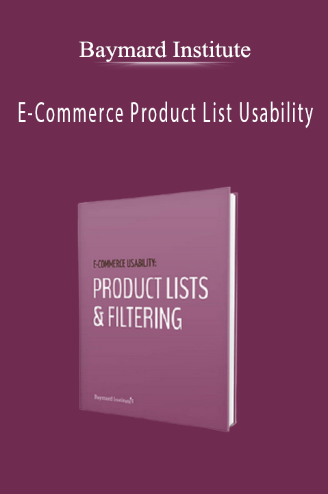 E–Commerce Product List Usability – Baymard Institute