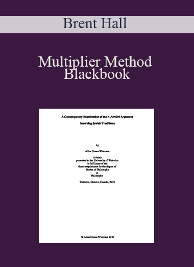 Multiplier Method Blackbook – Brent Hall