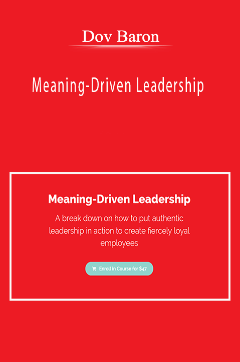 Meaning–Driven Leadership – Dov Baron