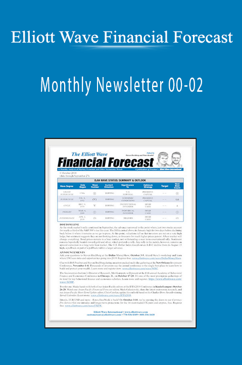 Monthly Newsletter 00–02 – Elliott Wave Financial Forecast