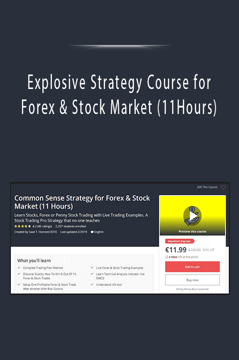 Explosive Strategy Course for Forex & Stock Market (11Hours)