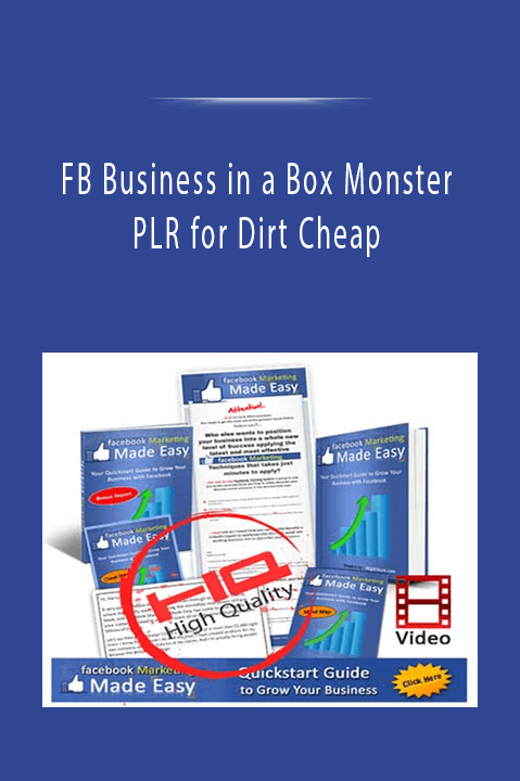 FB Business in a Box Monster PLR for Dirt Cheap