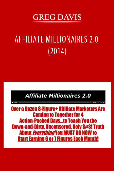 GREG DAVIS AFFILIATE MILLIONAIRES 2.0 (2014)