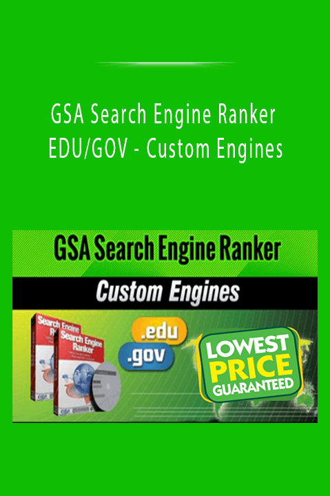 Custom Engines – GSA Search Engine Ranker EDU/GOV