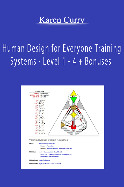 Human Design for Everyone Training Systems – Level 1 – 4 + Bonuses – Karen Curry