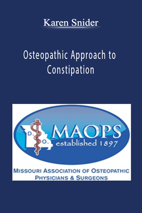 Osteopathic Approach to Constipation – Karen Snider