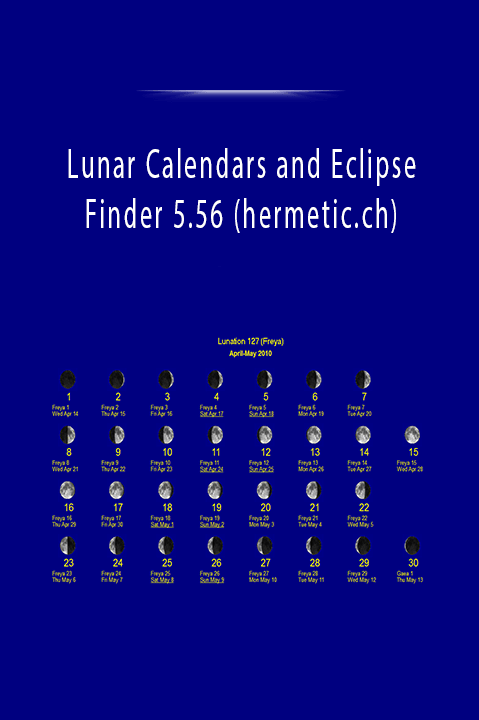 Lunar Calendars and Eclipse Finder 5.56 (hermetic.ch)