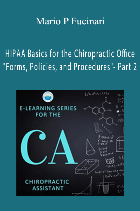 HIPAA Basics for the Chiropractic Office – "Forms