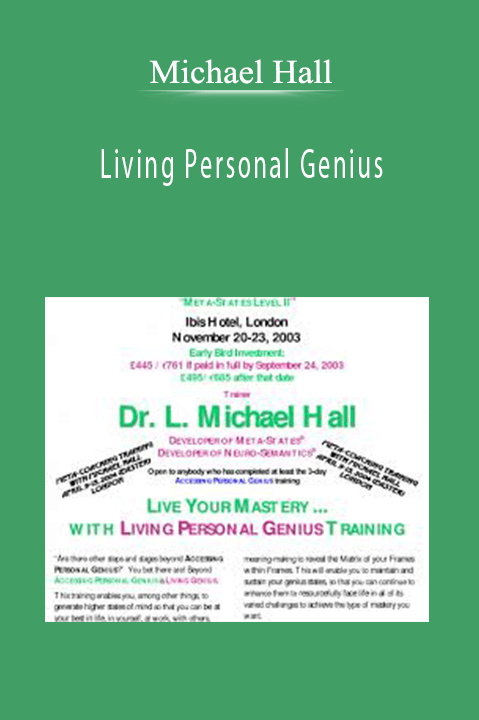 Living Personal Genius – Michael Hall