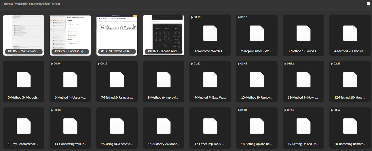 Mike Russell - Podcast Production Course