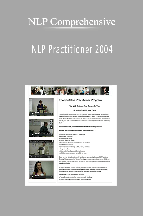 NLP Practitioner 2004 – NLP Comprehensive