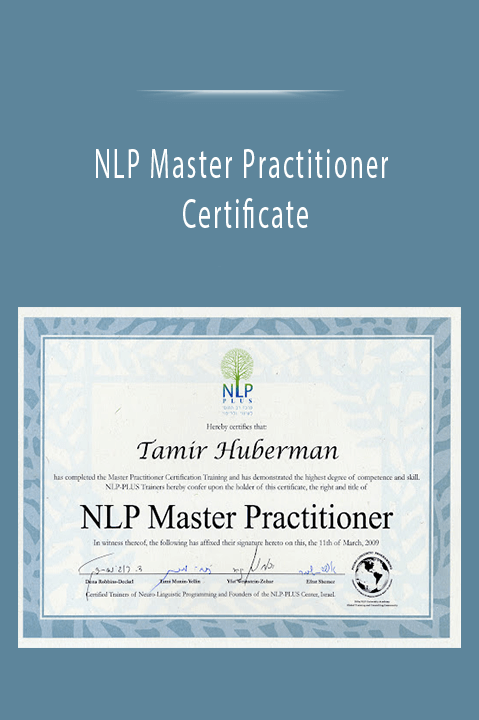 NLP Master Practitioner Certificate