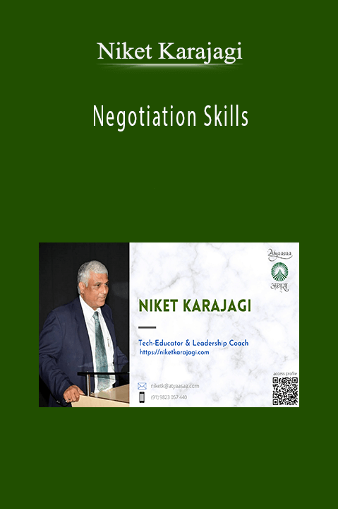 Negotiation Skills – Niket Karajagi