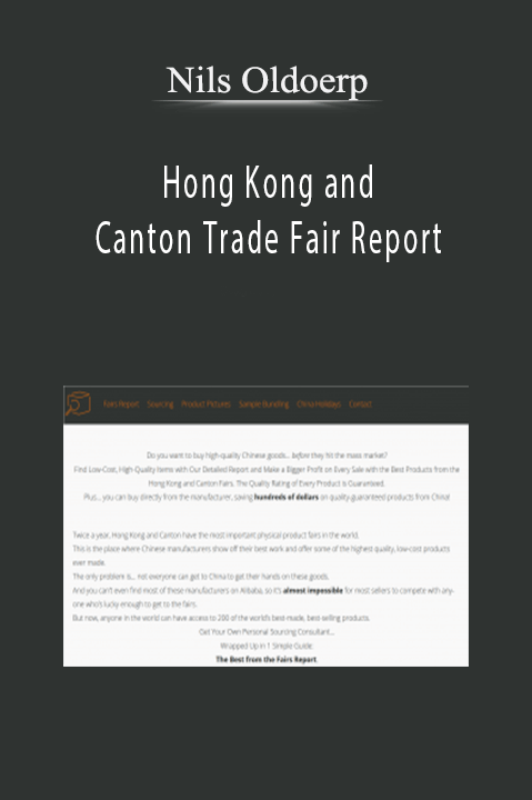 Hong Kong and Canton Trade Fair Report – Nils Oldoerp