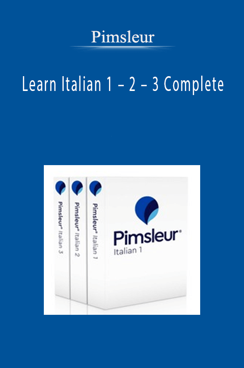 Learn Italian 1 – 2 – 3 Complete – Pimsleur