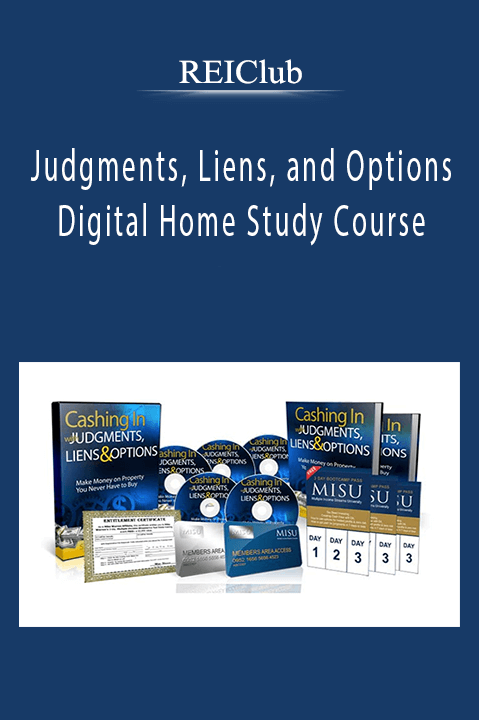 REIClub - Judgments, Liens, and Options Digital Home Study Course​​​