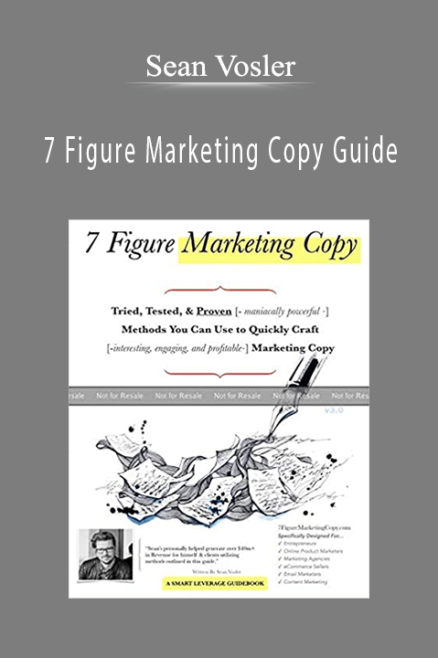 7 Figure Marketing Copy Guide – Sean Vosler