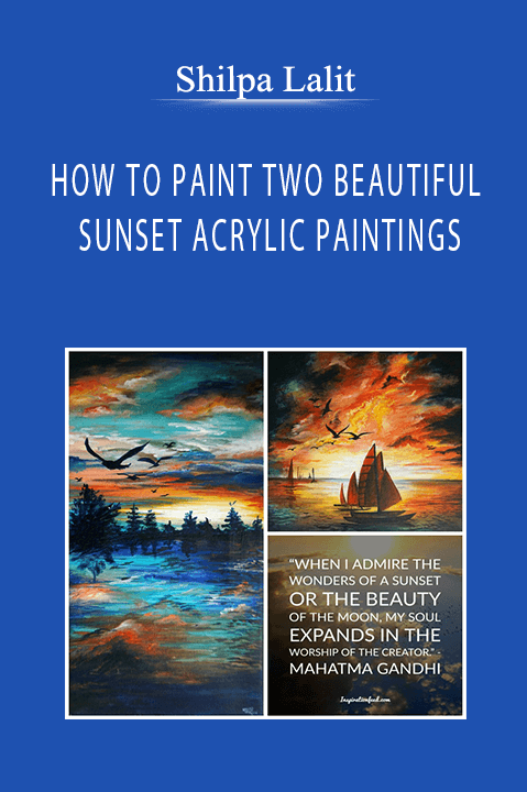 Shilpa Lalit - HOW TO PAINT TWO BEAUTIFUL SUNSET ACRYLIC PAINTINGS