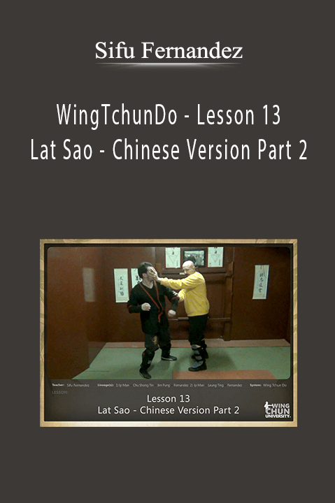 WingTchunDo – Lesson 13 – Lat Sao – Chinese Version Part 2 – Sifu Fernandez