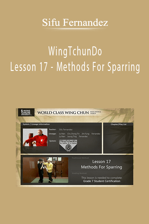 WingTchunDo – Lesson 17 – Methods For Sparring – Sifu Fernandez