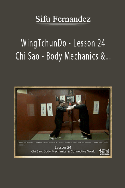 WingTchunDo – Lesson 24 – Chi Sao – Body Mechanics & Connective Work – Sifu Fernandez