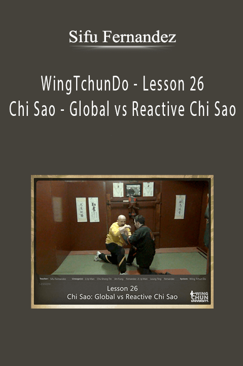 WingTchunDo – Lesson 26 – Chi Sao – Global vs Reactive Chi Sao – Sifu Fernandez