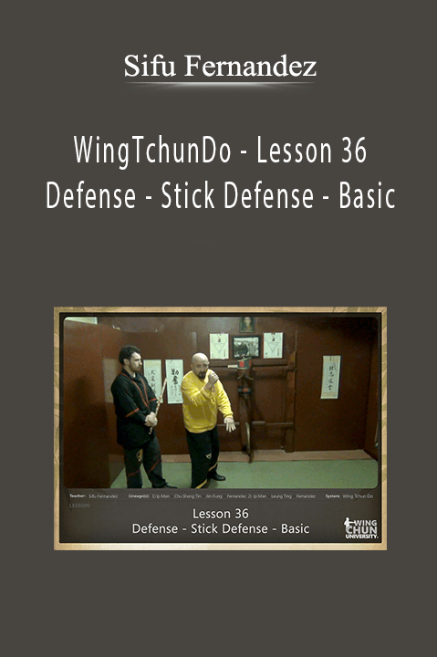 WingTchunDo – Lesson 36 – Defense – Stick Defense – Basic – Sifu Fernandez