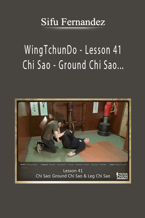 WingTchunDo – Lesson 41 – Chi Sao – Ground Chi Sao and Leg Chi Sao – Sifu Fernandez