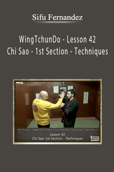 WingTchunDo – Lesson 42 – Chi Sao – 1st Section – Techniques – Sifu Fernandez