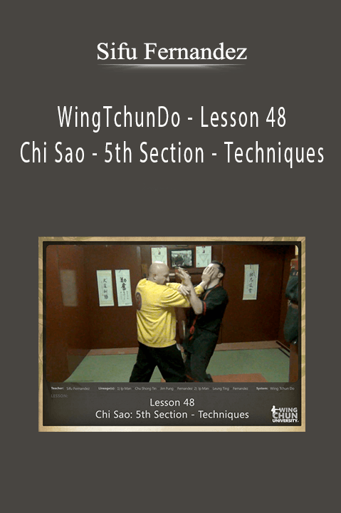 WingTchunDo – Lesson 48 – Chi Sao – 5th Section – Techniques – Sifu Fernandez