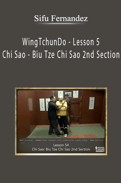 WingTchunDo – Lesson 54 – Chi Sao – Biu Tze Chi Sao 2nd Section – Sifu Fernandez