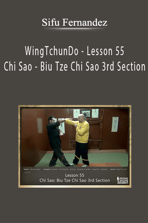 WingTchunDo – Lesson 55 – Chi Sao – Biu Tze Chi Sao 3rd Section – Sifu Fernandez