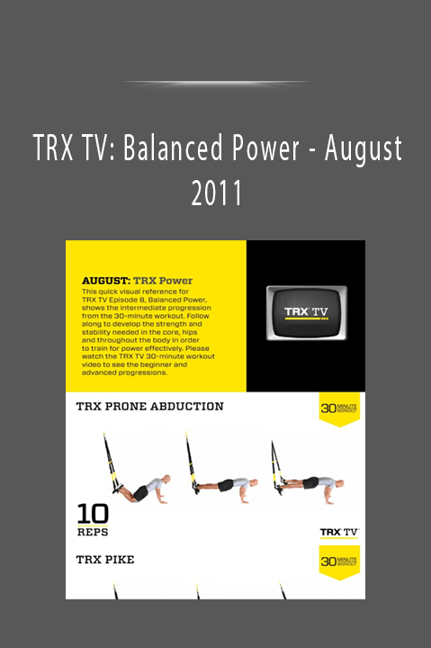 August 2011 – TRX TV: Balanced Power