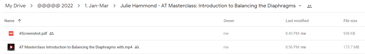 Julie Hammond - AT Masterclass Introduction to Balancing the Diaphragms