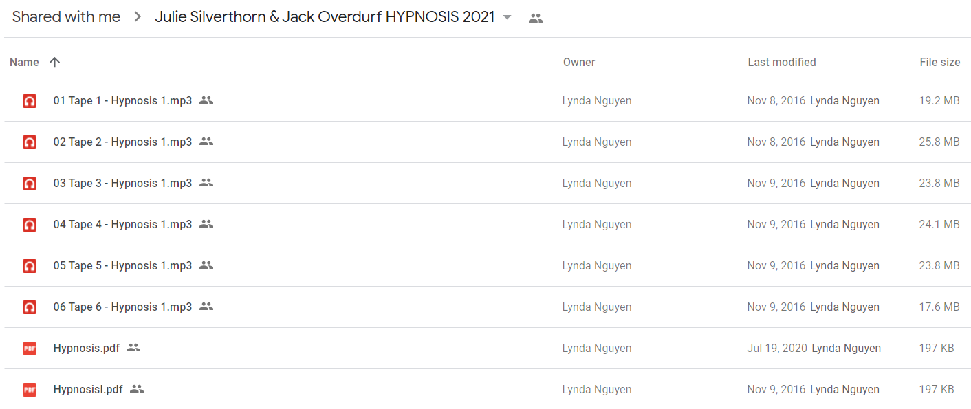 Julie Silverthorn & Jack Overdurf - HYPNOSIS 2021