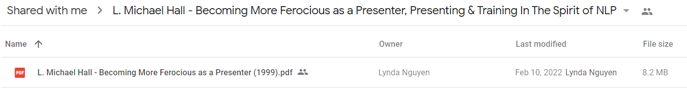 L. Michael Hall - Becoming More Ferocious as a Presenter, Presenting & Training In The Spirit of NLP