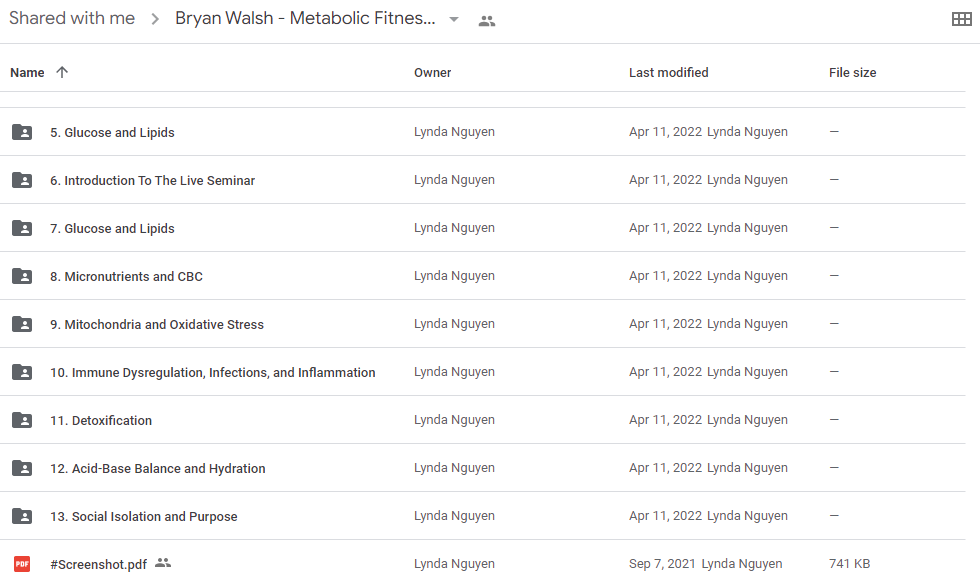 Bryan Walsh - Metabolic Fitness Pro - Level III - Blood Chemistry Interpretation