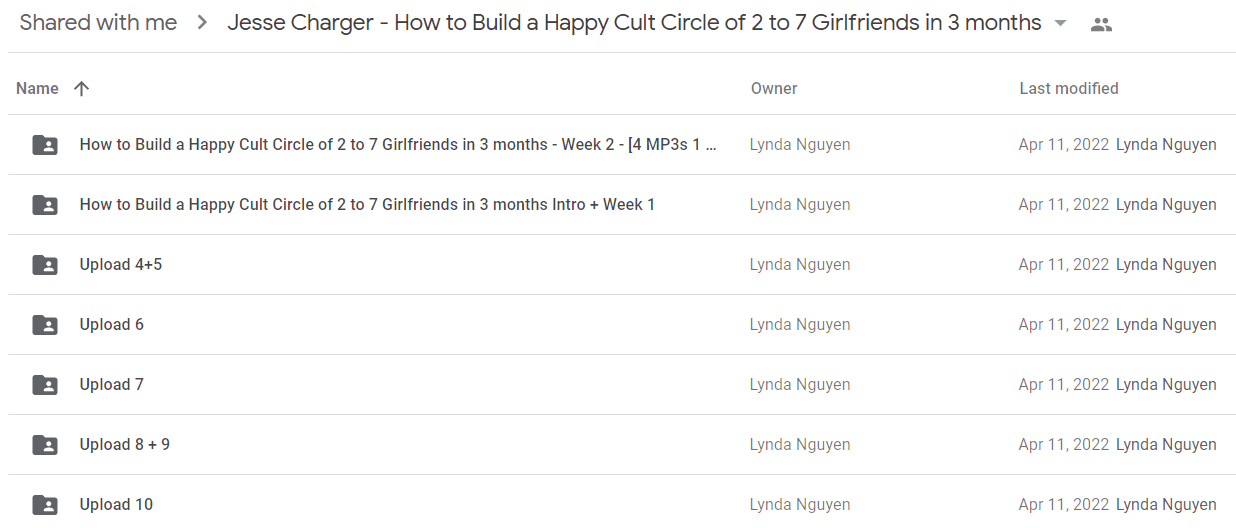 Jesse Charger - How to Build a Happy Cult Circle of 2 to 7 Girlfriends in 3 months