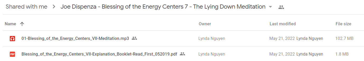 Joe Dispenza - Blessing of the Energy Centers 7 - The Lying Down Meditation